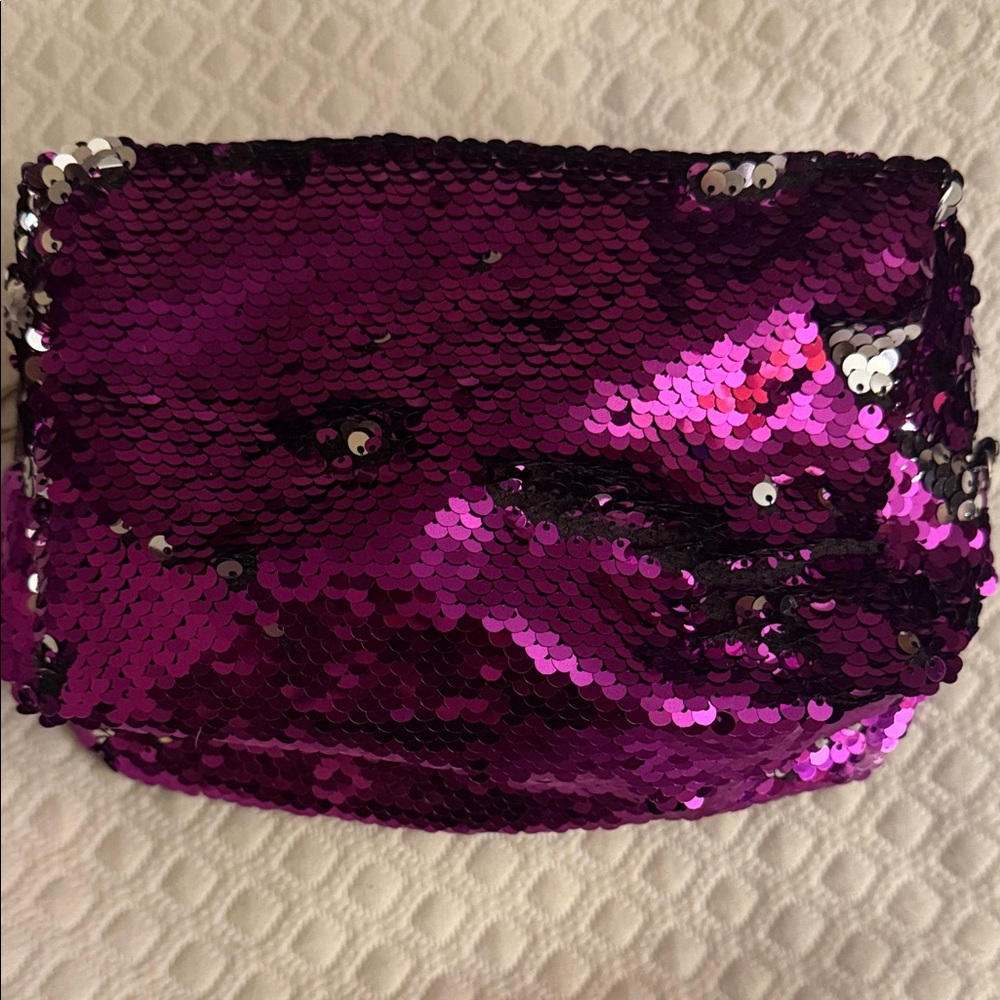 Sequin Clutch Bag - Purple
